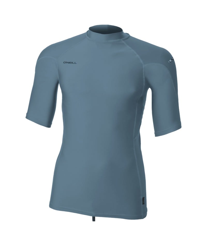 O'Neill Youth Hyperfreak Skins Short-Sleeved Rash Guard in Blue Fusion - SAMPLE - Age 12
