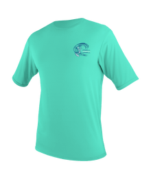 O'Neill Basic Skins Girls Short Sleeve Sun Shirt - Light Aqua