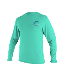 O'Neill Basic Skins Girls Long Sleeve Sun Shirt - Light Aqua