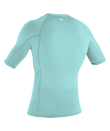 O'Neill Basic Skins Mens Short Sleeve Rash Guard - Canal Blue