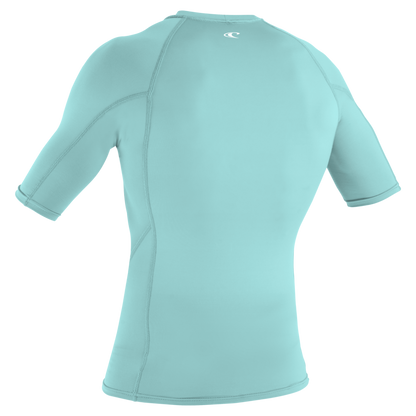 O'Neill Basic Skins Mens Short Sleeve Rash Guard (Medium) SAMPLE - Canal Blue