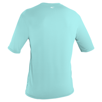 O'Neill Basic Skins Mens Short Sleeve Sun Shirt (Medium) SAMPLE - Canal Blue