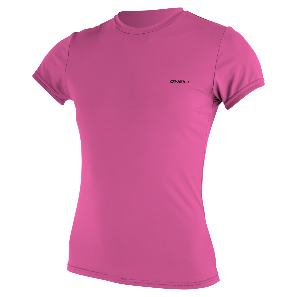 O'Neill Basic Skins Womens Short Sleeve SAMPLE Slim Sun Shirt - Fox Pink