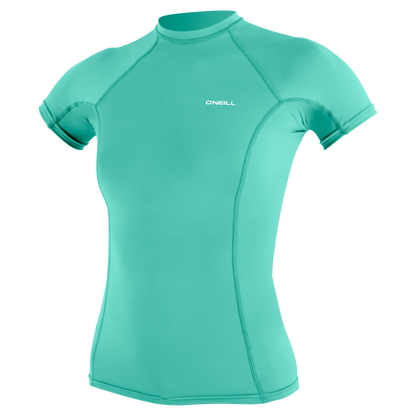 O'Neill Womens Basic Skins Short Sleeve Rash Guard (Small) SAMPLE - Holiday