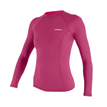 O'Neill Basic Skins Women's Long Sleeve SAMPLE Rash Guard - Fox Pink