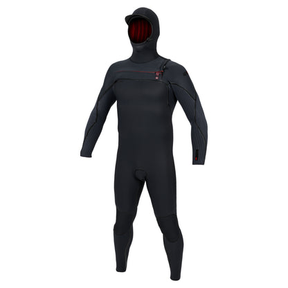 O'Neill Hyperfreak Fire 5/4+mm Chest Zip Hooded Winter Wetsuit 2026 - Black