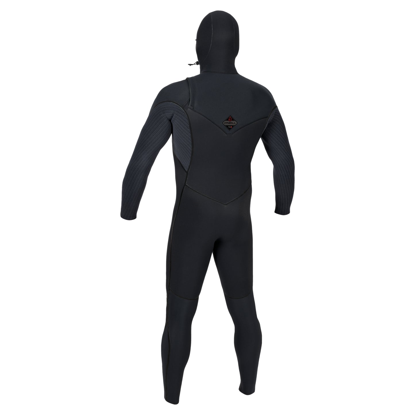 O'Neill Hyperfreak Fire 5/4+mm Chest Zip Hooded Winter Wetsuit 2026 - Black