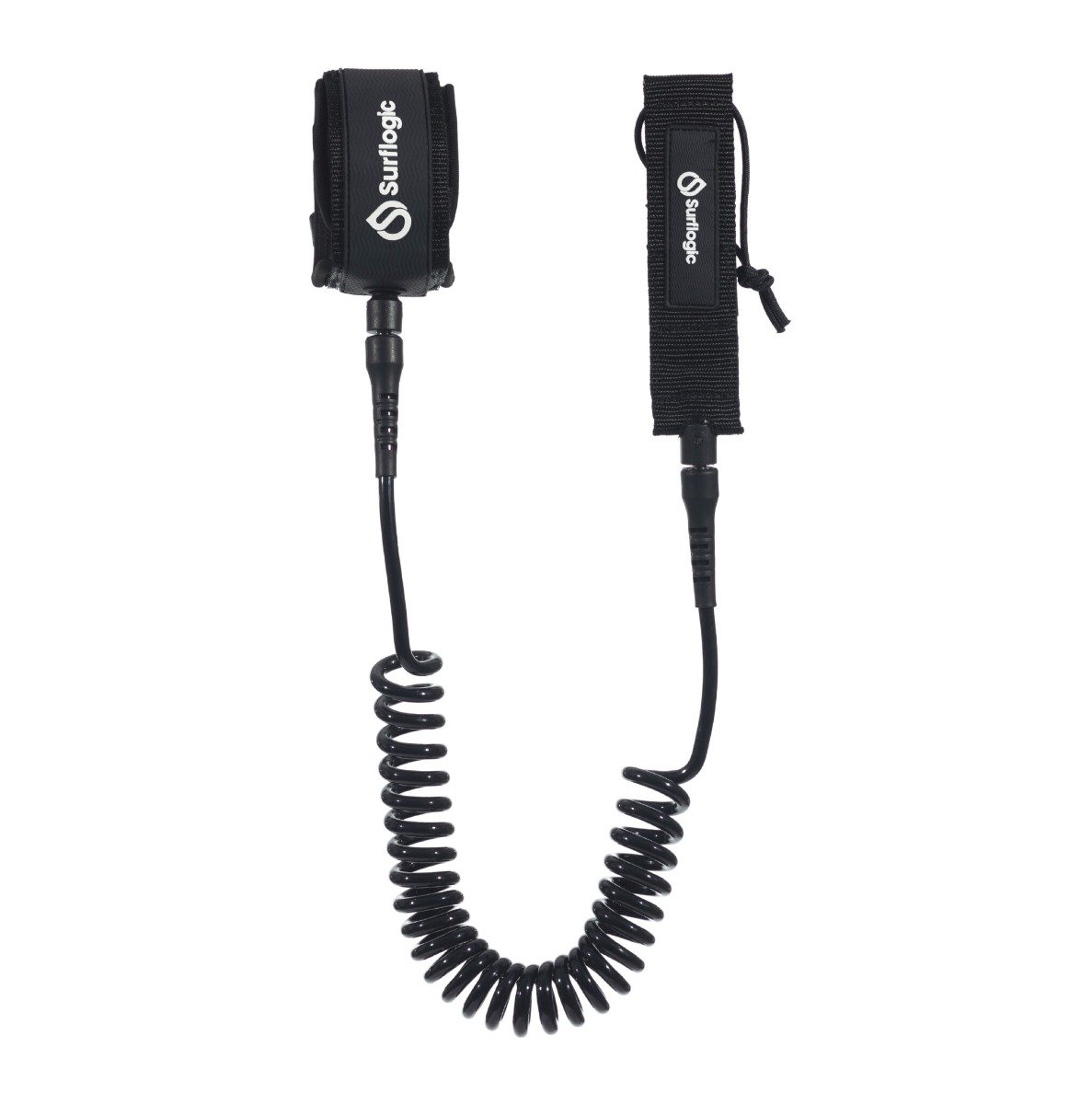 Surflogic Foil Coil 6ft Ankle Leash - Black
