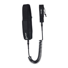 Surflogic Foil 8ft Coil Waist Leash - Black