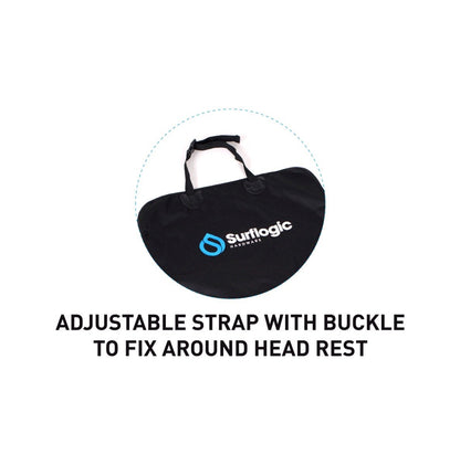 Surflogic Waterproof Triple Car Seat Cover -  Universal Black - Feature