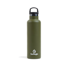 Surflogic Insulated Water Bottle Standard Mouth - 600ml (20oz) Olive Green