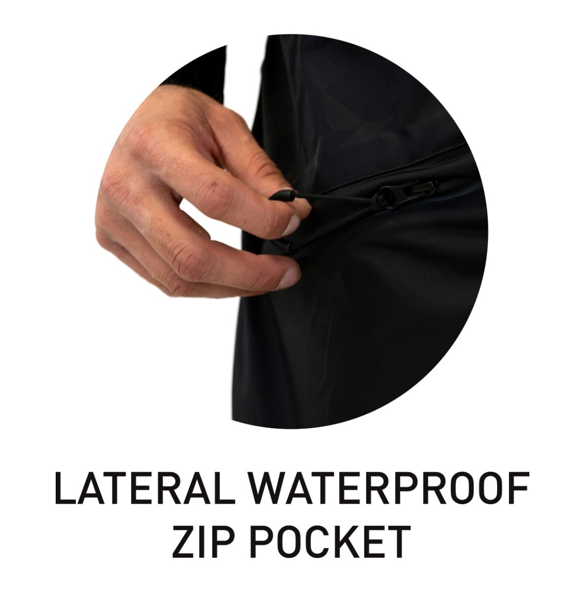 Surflogic Storm Long Sleeve Changing Robe - Black - zip