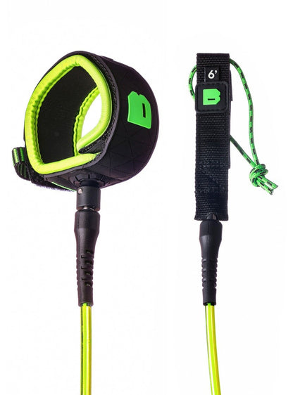Bulldog 7ft 0 Ankle Surf Leash - Black/Lime