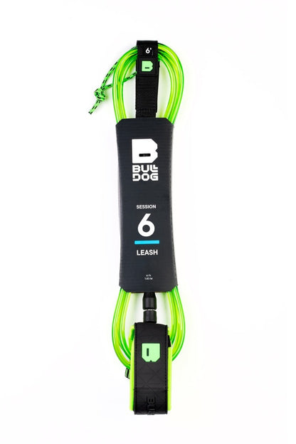 Bulldog 7ft 0 Ankle Surf Leash - Black/Lime