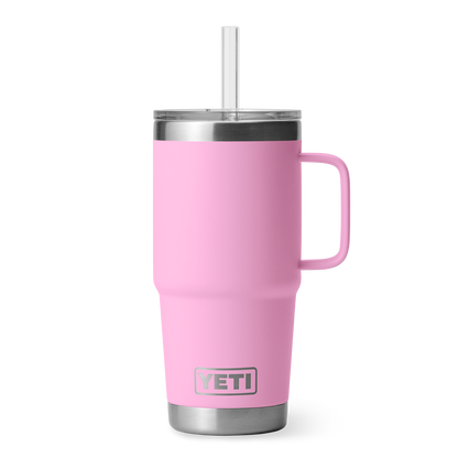Yeti Rambler 25oz Straw Mug with Straw Lid - Power Pink
