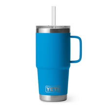 Yeti Rambler 25oz Straw Mug in Big Wave Blue