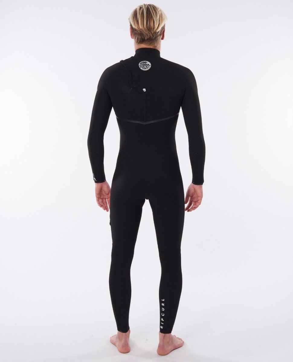 Rip Curl E Bomb 3/2mm Mens Zip Free Wetsuit  - Black - Back