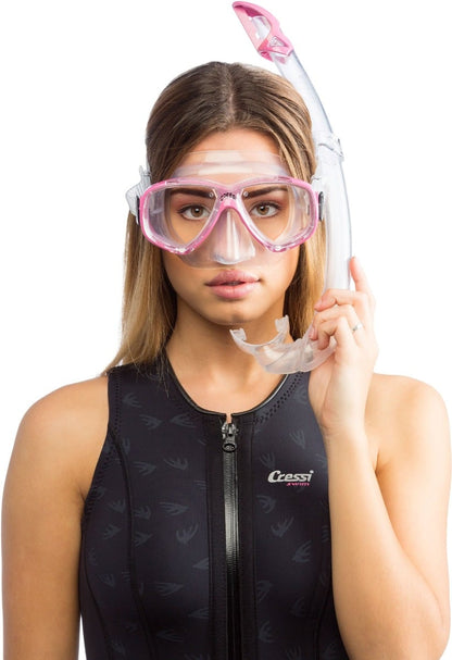 Cressi Perla + Mexico Mask and Snorkel Combo girl pink colour 