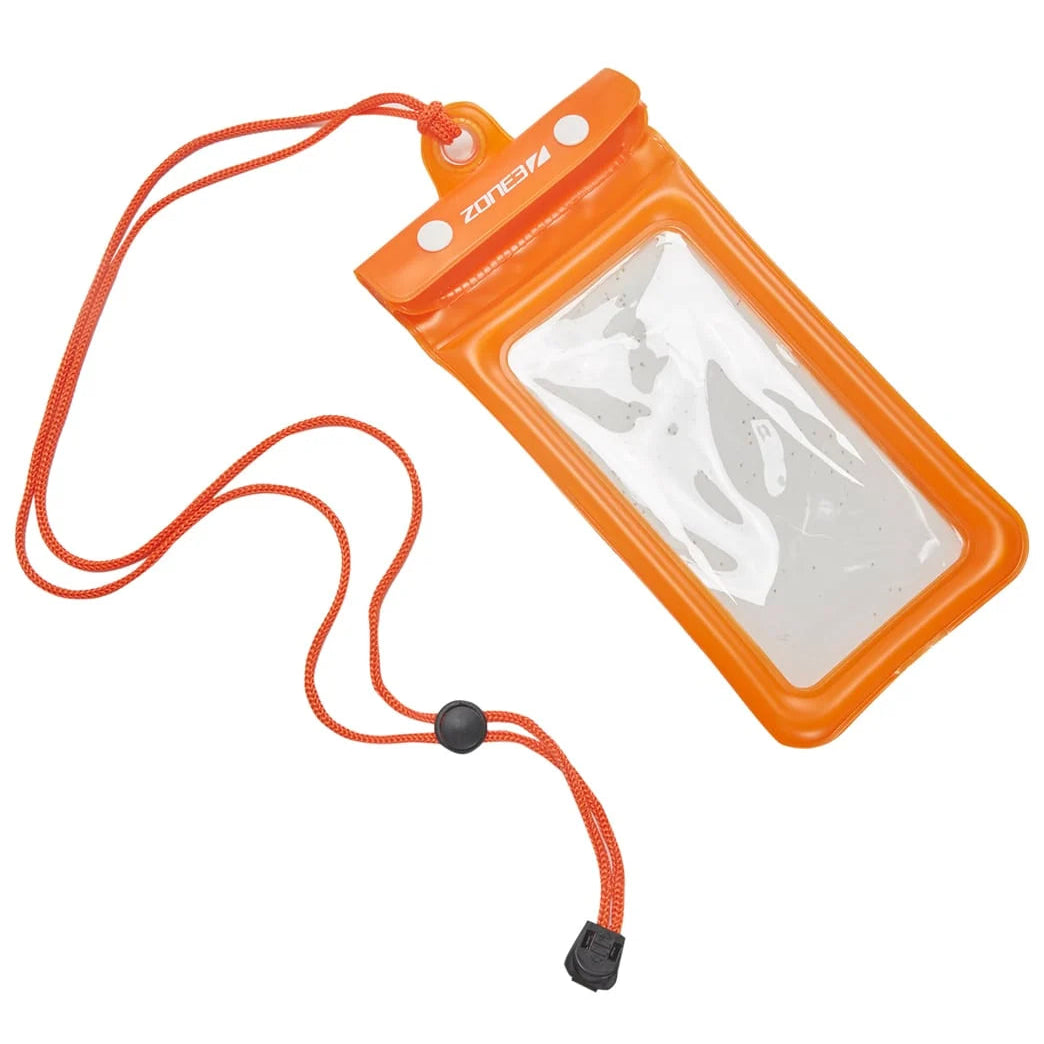 ZONE3 Waterproof Phone Pouch - Transparent/Orange