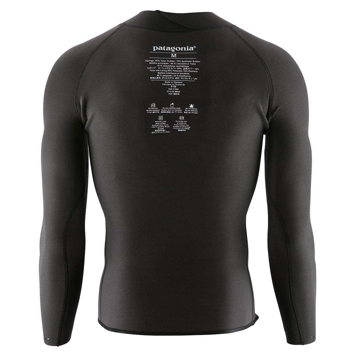 Patagonia Men's R1 Lite Yulex Long-Sleeved Wetsuit Top - Black