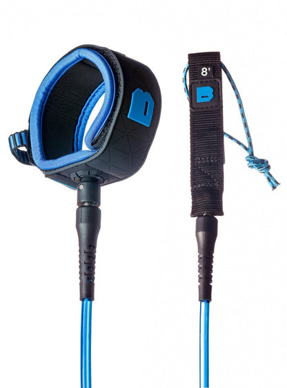 Bulldog 6ft Ankle Surf Leash - Black/Cyan