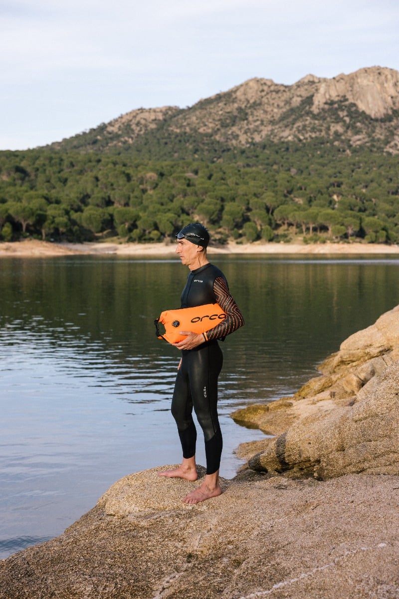 Orca Vitalis Breast Stroke Men's Openwater Swim Wetsuit 2024 - Black/Orange