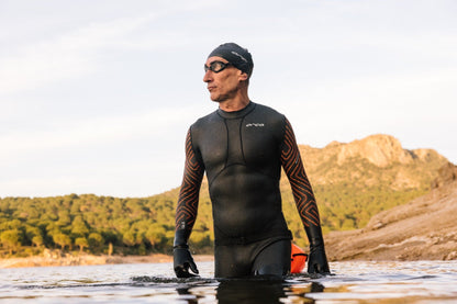 Orca Vitalis Breast Stroke Men's Openwater Swim Wetsuit 2024 - Black/Orange
