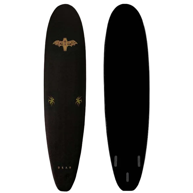 Drag Coffin FCS Thruster 8FT Softboard - Black/Gold