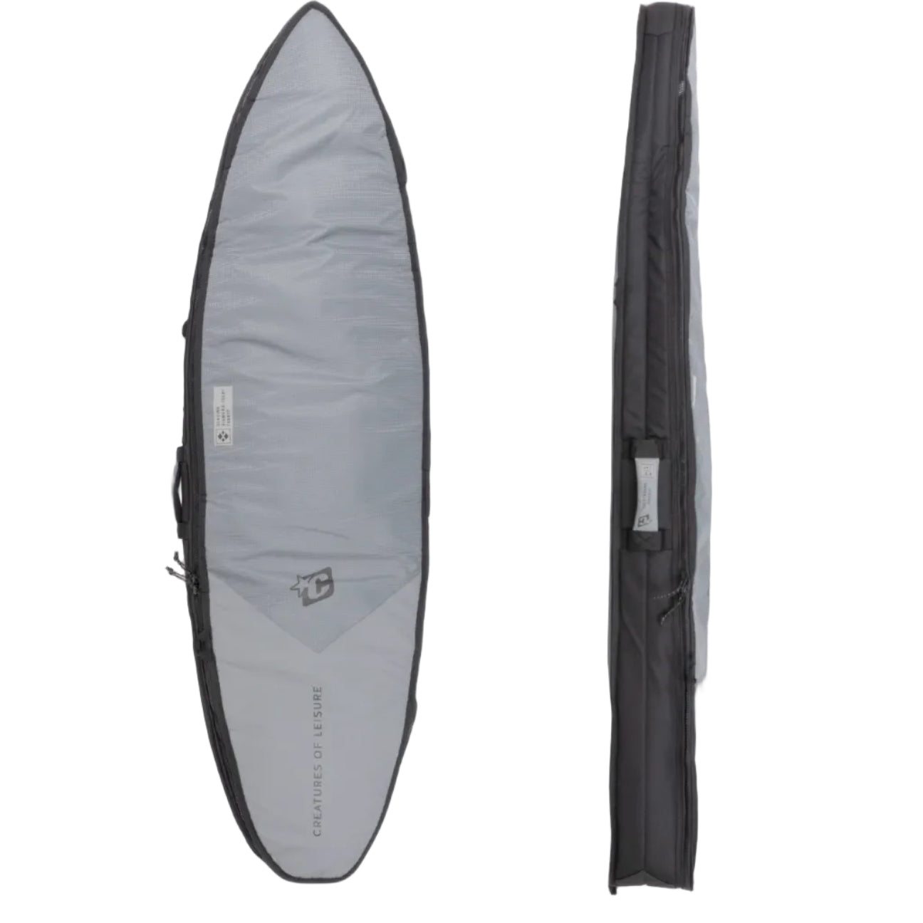 Creatures Of Leisure Shortboard Double DT2.0 Board Bag - titanium - black