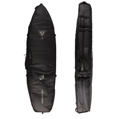 Creatures Of Leisure Shortboard Triple Wheely DT2.0 Board Bag - Black Silver