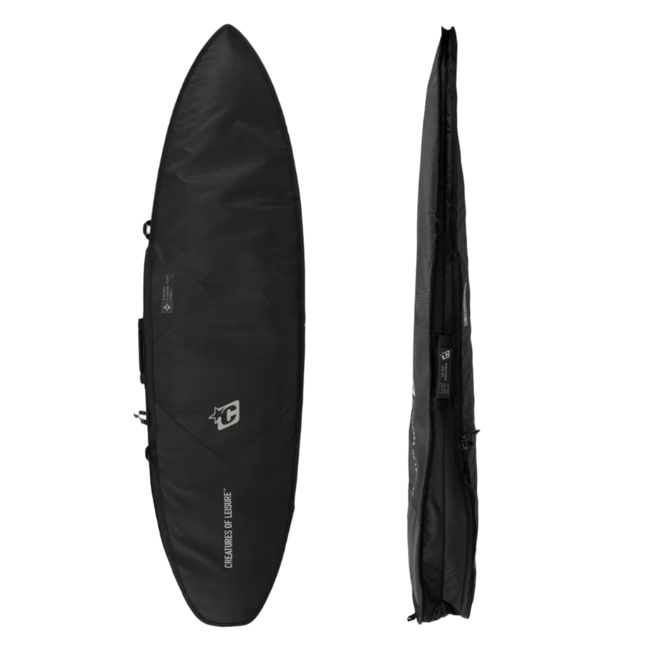 Creatures Of Leisure Shortboard Day Use DT2.0 Board Bag - Black Silver