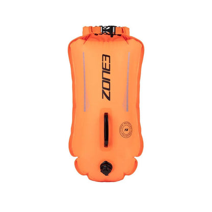 ZONE3 Recycled 28L Swim Safety Buoy/Dry Bag - Hi-Vis Orange
