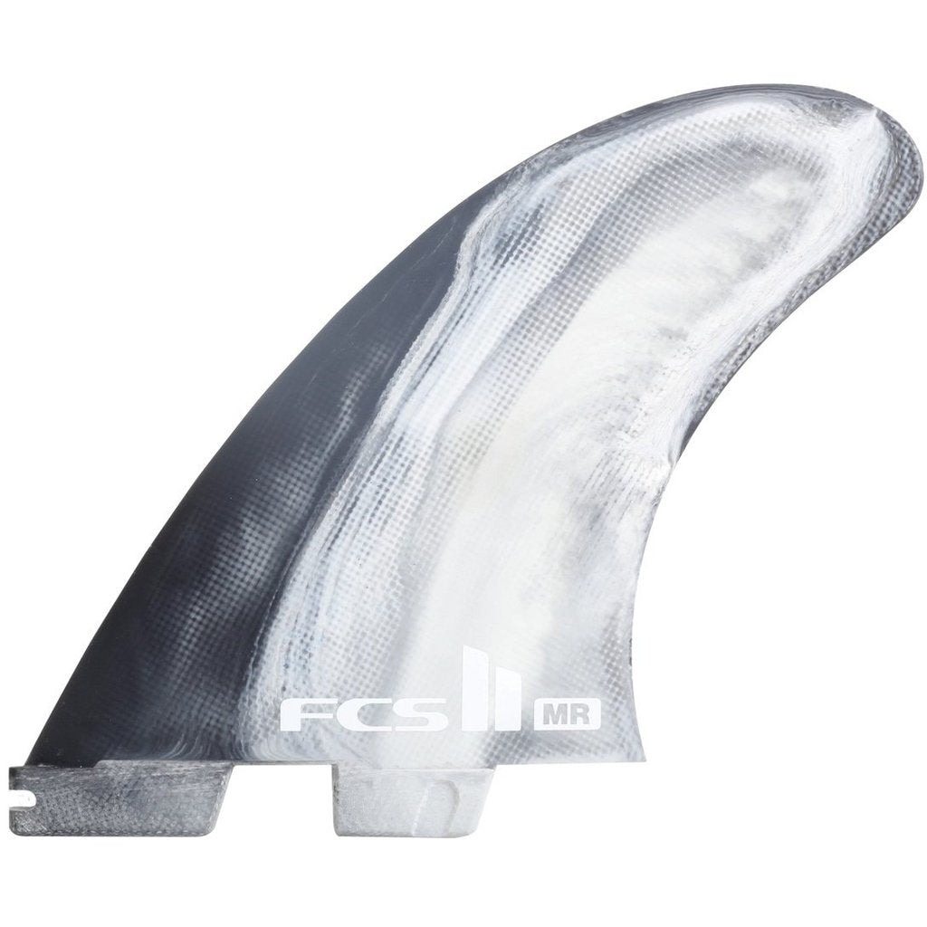 FCS II Mark Richards PC Twin + Stabiliser Fins - Black/White