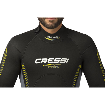 Cressi Fast Man Monopiece 5mm Dive Wetsuit - Black