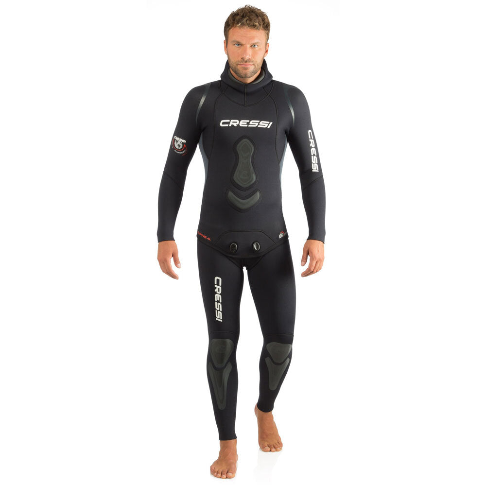 Cressi Apnea Men's 7mm 2-Piece Dive Wetsuit - Black
