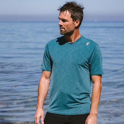 C-Skins NuWave UV Mens Short Sleeve Surf Tee - Forest Green