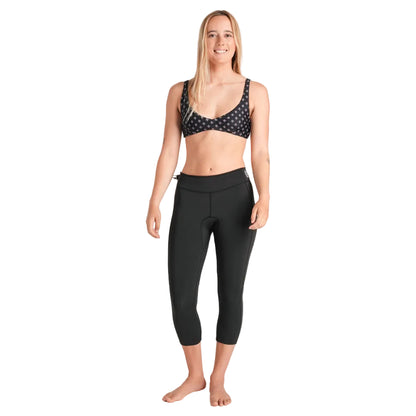 C-Skins NuWave Solace Lite 1/5mm Womens FL 3/4 Wetsuit Leggings in Black/White