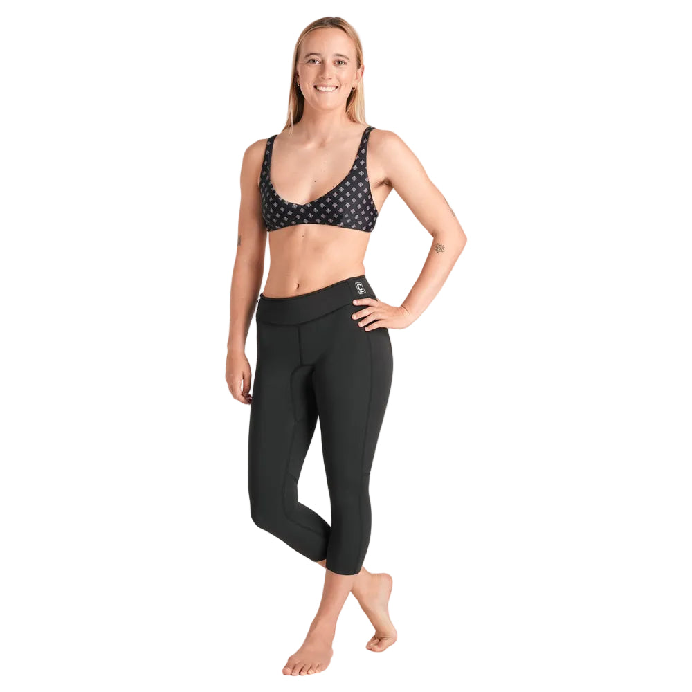 C-Skins NuWave Solace Lite 1.5mm Womens FL 3/4 Wetsuit Leggings - Black/White
