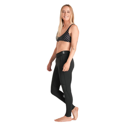 C-Skins NuWave Solace Lite 1.5mm Womens FL Wetsuit Leggings - Black/White