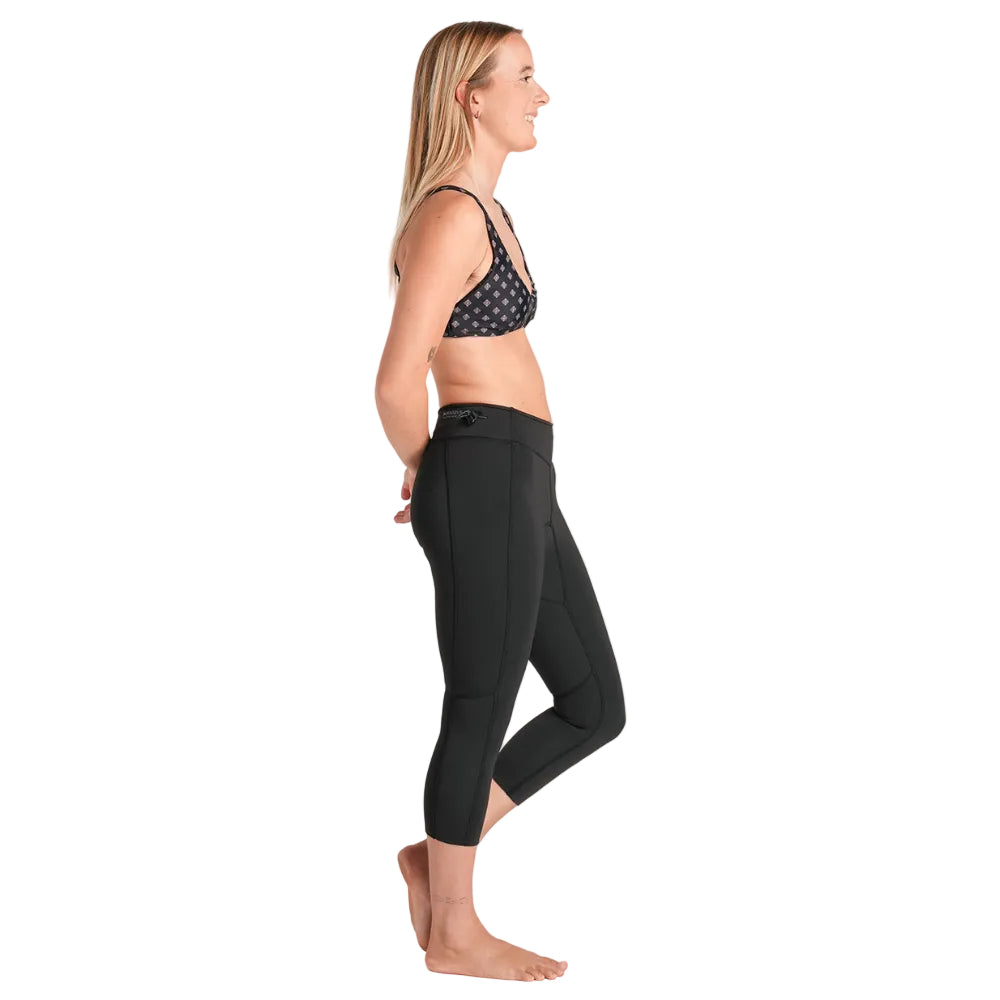 C-Skins NuWave Solace Lite 1.5mm Womens FL 3/4 Wetsuit Leggings - Black/White
