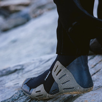 C-Skins NuWave 5mm Adult Round Toe Boots - Black / Charcoal