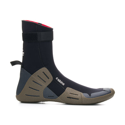 C-Skins NuWave 5mm Adult Round Toe Boots - Black / Charcoal