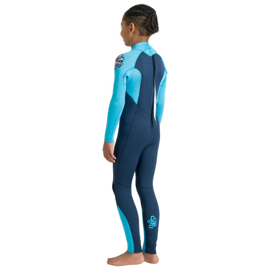 C-Skins NuWave Legend 3/2mm Junior GBS Back Zip Wetsuit 2026 - Bluestone/Blue/Red