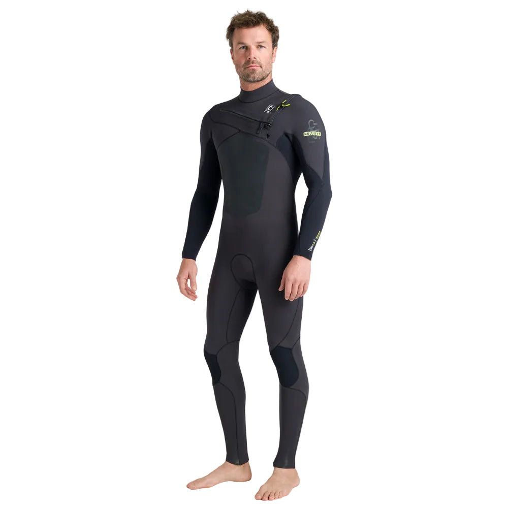 C-Skins NuWave ReWired 4/3mm Mens GBS Chest Zip Wetsuit 2026 - Meteor / Black / Lime