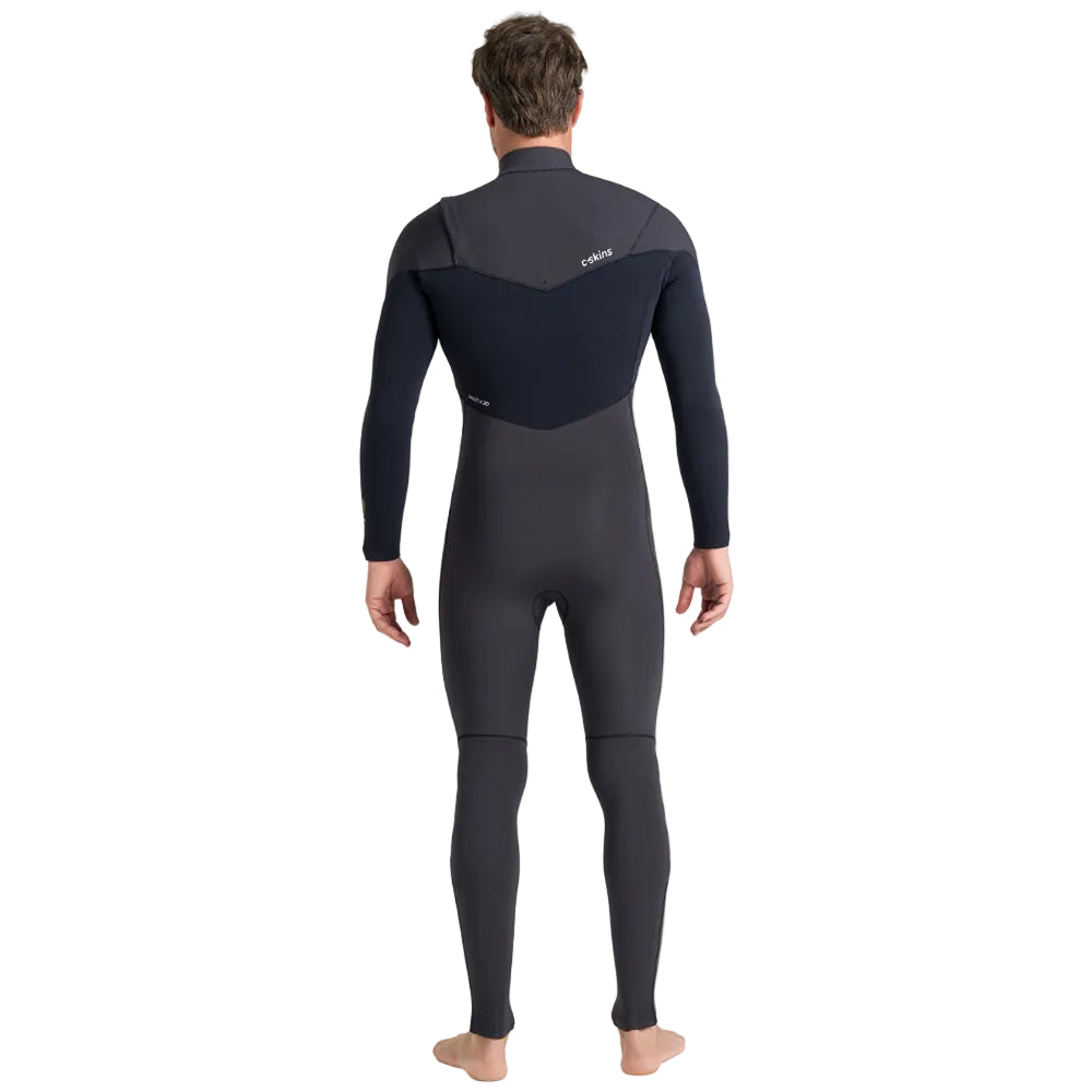 C-Skins NuWave ReWired 4/3mm Mens GBS Chest Zip Wetsuit 2026 - Meteor / Black / Lime
