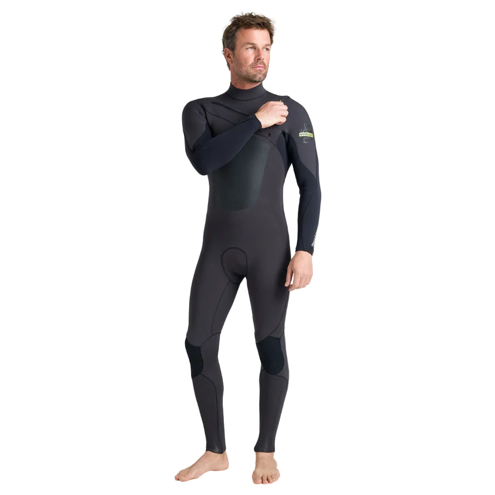 C-Skins NuWave ReWired 4/3mm Mens GBS Chest Zip Wetsuit 2026 - Meteor / Black / Lime