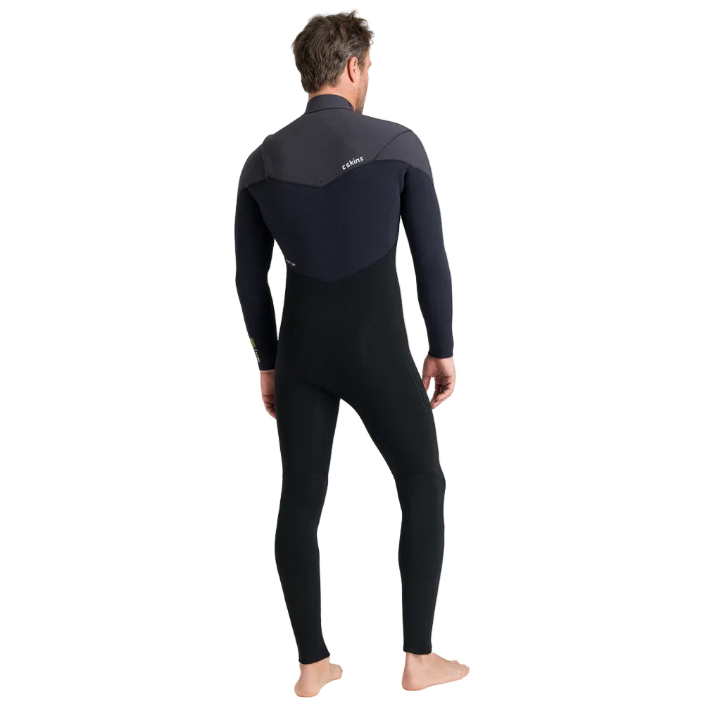 C-Skins NuWave ReWired 5/4mm Mens GBS Chest Zip Steamer 2026 - Black/Meteor/Lime
