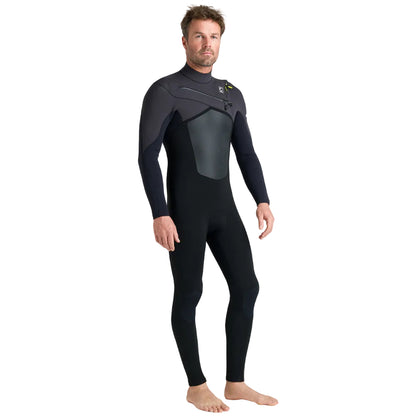 C-Skins NuWave ReWired 5/4mm Mens GBS Chest Zip Steamer 2026 - Black/Meteor/Lime