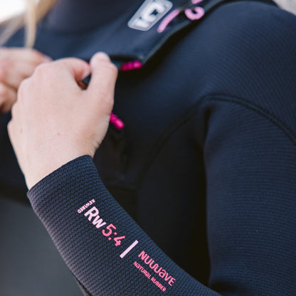 C-Skins NuWave ReWired 5/4mm Womens GBS Chest Zip Winter Wetsuit 2026 - Black / Rose