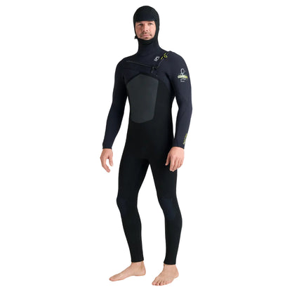C-Skins NuWave ReWired 6/5mm Mens GBS Hooded Winter Wetsuit 2026 - Black / Lime